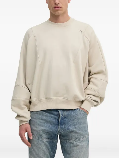 HELIOT EMIL panelled crew-neck sweatshirt Neutrals SS25M08062