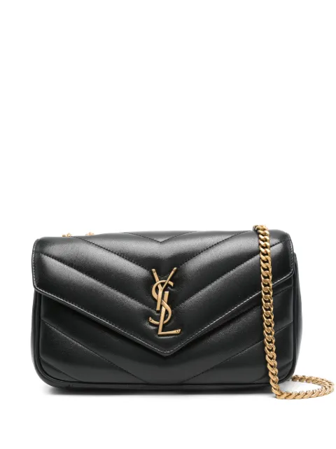 Saint Laurent small Loulou logo shoulder bag Black 801437AAEAX