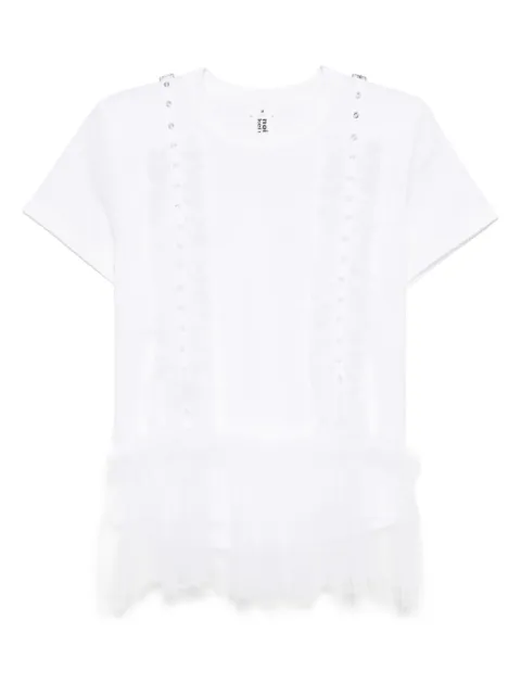 Noir Kei Ninomiya Layered design T-shirt White 3OT015051WHT
