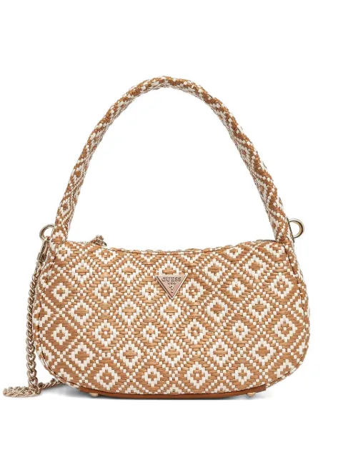 GUESS USA Vikky woven-patterned shoulder bag Neutrals HWXWR922802