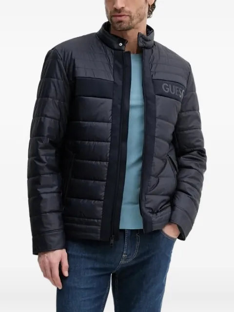 GUESS USA quilted logo jacket Blue M4YL16WFHD0
