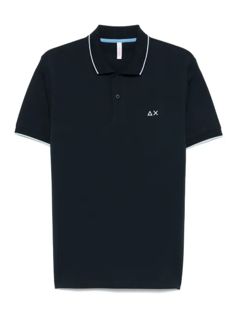 Sun68 logo-embroidered polo shirt Blue A3511007