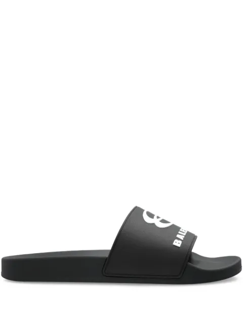 Balenciaga logo-embellished slides Black 689031W1SA6