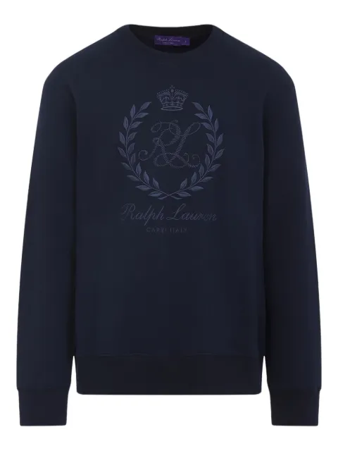 Ralph Lauren Purple Label embroidered-logo sweatshirt Blue 790966291001