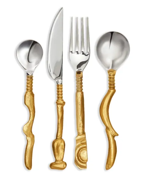 Alighieri brushed cutlery (set of four) Gold HW003224
