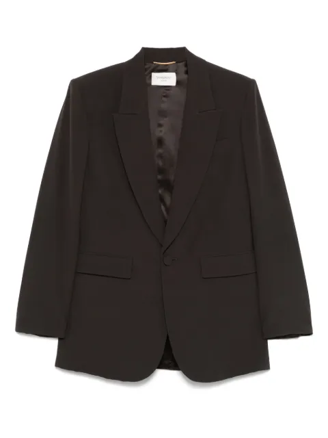 Saint Laurent silk single-breasted blazer Green 805576Y7I21
