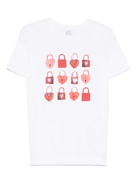 PS Paul Smith Heart Padlock T-shirt White W2RG799PP5095