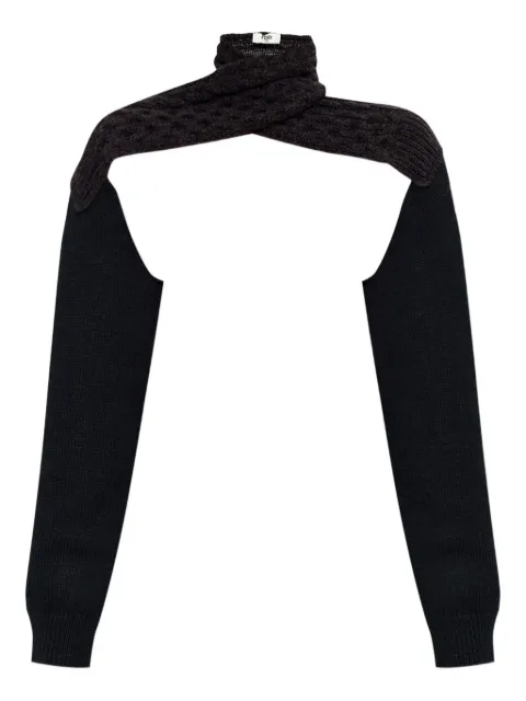 FENDI cable-knit turtleneck sweater Brown FZXC53ASJN