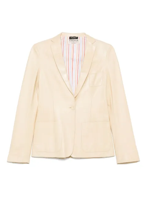 A.N.G.E.L.O. Vintage Cult 2010s pre-owned leather blazer Neutrals AN540RH