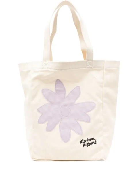 Maison Kitsuné flower-detail shoulder bag Neutrals OW05126WB0031