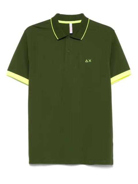 Sun68 logo-embroidered polo shirt Green A3512037
