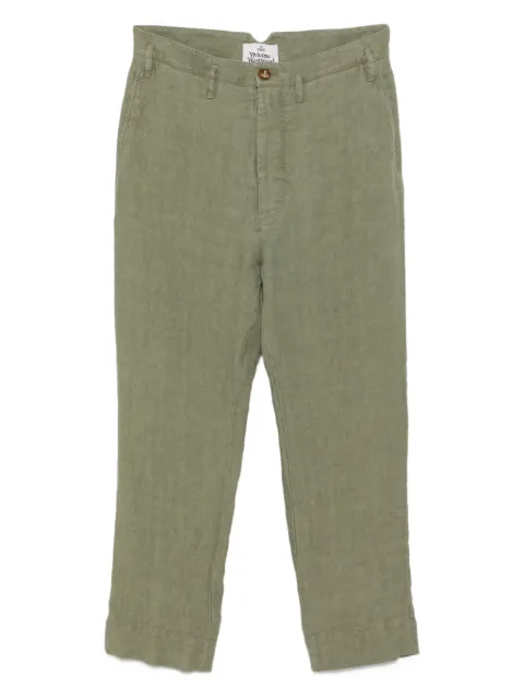 Vivienne Westwood linen trousers Green 2F01000LW012E