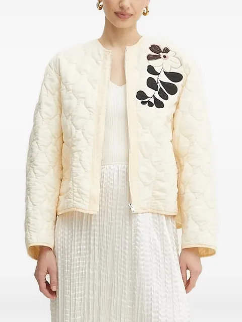 Forte Forte floral-embroidered bomber jacket Neutrals 13502MYCOAT