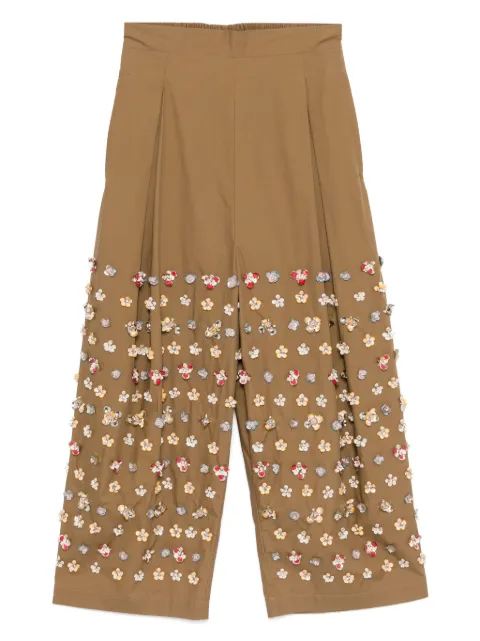 Biyan bead-embellished trousers Brown PBSS25019