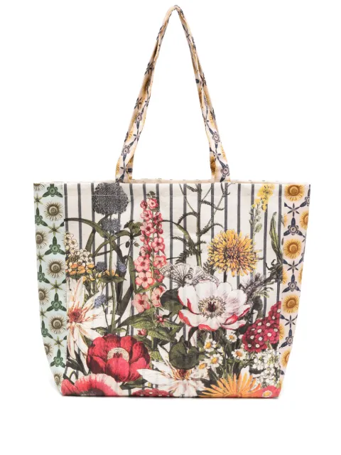 Biyan flower-print tote bag Neutrals ABSS25044