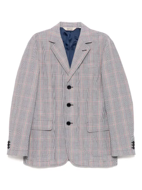 ASPESI Glen-plaid blazer Blue S5ACJ26L075
