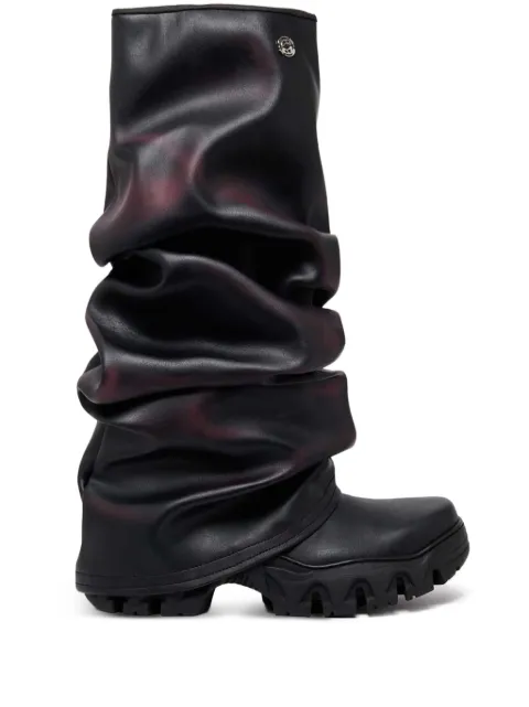 Rombaut ruched knee-high boots Black W24B022