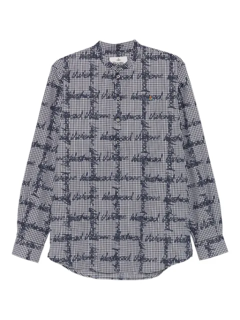 Vivienne Westwood logo-checked shirt Black 2401003XW011T