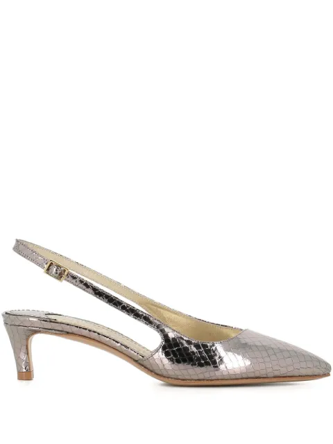 Antonio Barbato Maestri Veneziani leather slingback pumps Silver 564911