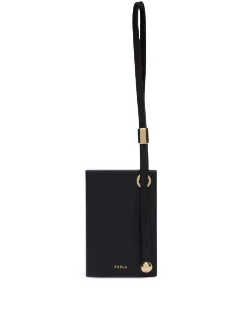 Furla Laura leather strap cardholder Black WP00511ARE0001007