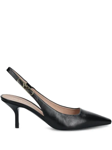 Emporio Armani leather slingback pumps Black X3E478XF271