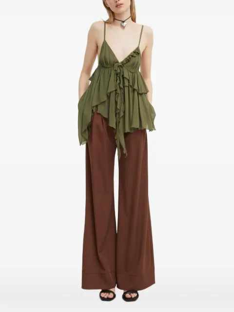 Aniye By ruffled asymmetric top Green 185057