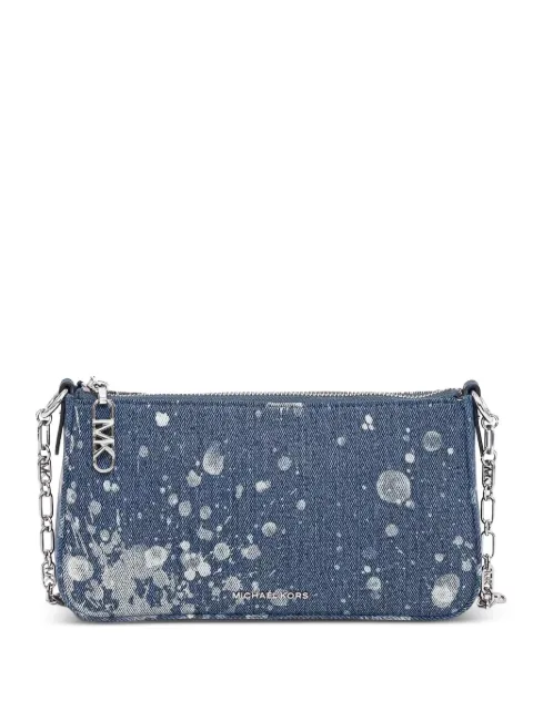 Michael Michael Kors Empire denim splatter-print shoulder bag Blue 32S5S8EW6O