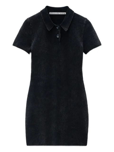 Alexander Wang ribbed polo dress Black 1KC3256066011