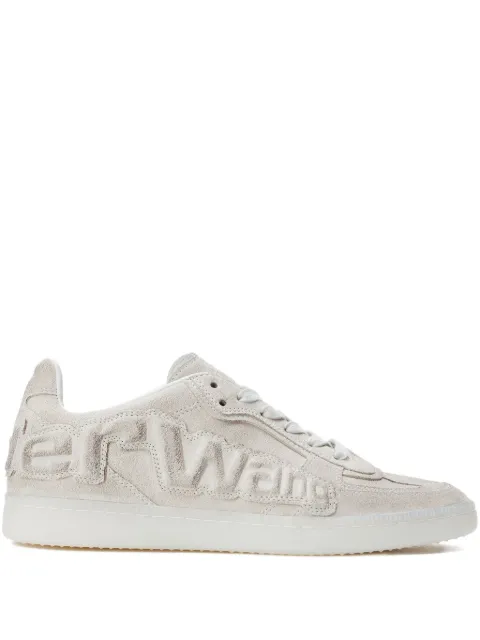 Alexander Wang Lex logo-embossed suede sneakers Neutrals 30325SN033120