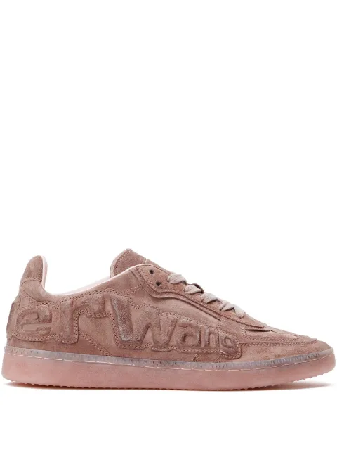 Alexander Wang Lex logo-embossed suede sneakers Pink 30325SN033682B