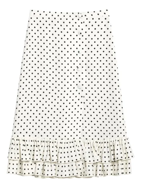 Valentino Garavani polka dot-print midi skirt White BRADC198S