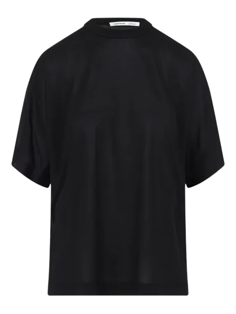 Carven silk T-shirt Black 6251K21