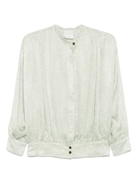 Forte Forte abstract-pattern blouse Green 14123MYSHIRT