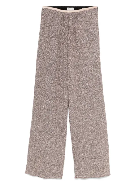 Forte Forte metallic-treading trousers Silver 14111MYPANTS