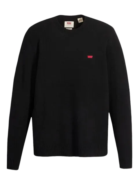 Levi's logo-patch crew-neck sweater Black A43200005