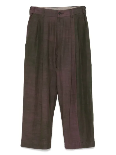 Ziggy Chen pleated trousers Green 0M2510518