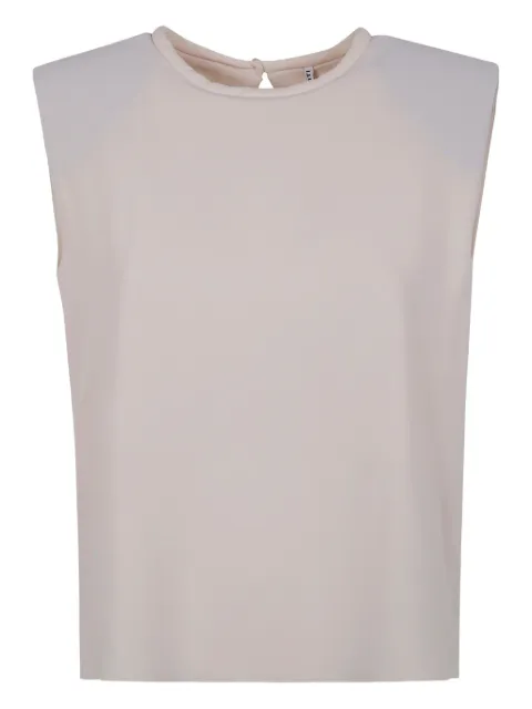 Liviana Conti sleeveless T-shirt Neutrals F5SS13
