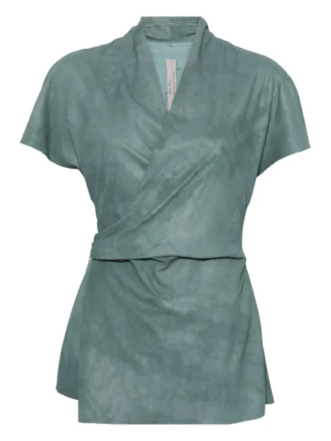 Rick Owens leather top Green RP01E7233LBA