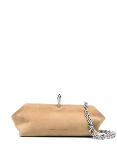 Benedetta Bruzziches leather clutch bag Neutrals SS25120