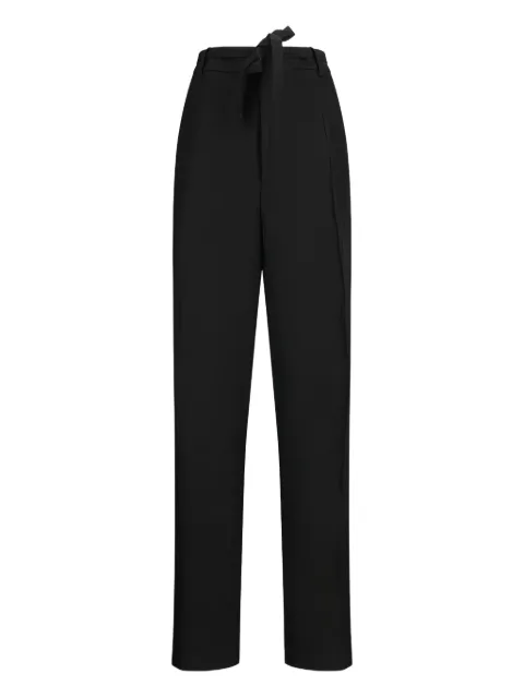 Jil Sander tie-belt tailored trousers Black J21KA0208J65005