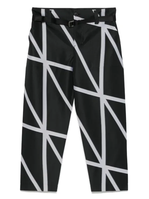 Issey Miyake NO.5 jacquard trousers Black IL56FF514