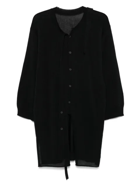 Issey Miyake draped knitted cardigan Black IM56KO793