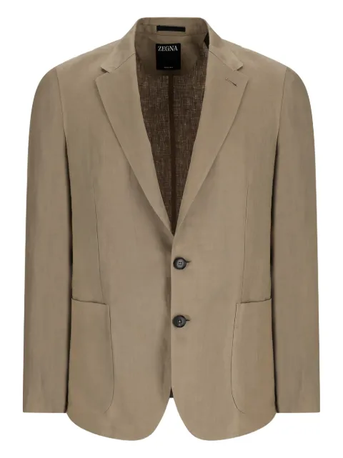 Zegna single-breasted linen jacket Neutrals R773530A71DJSS0