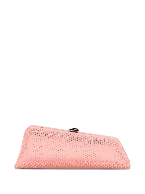 The Attico Long Night crystal-embellished clutch bag Pink 241WAH43V015T