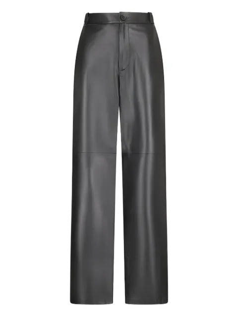 Desa 1972 leather high-waisted trousers Black K14477