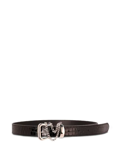 Alessandra Rich crocodile-effect chain-detail belt Black FABA3121L0010