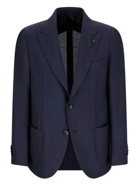 Lardini single-breasted patch-pocket jacket Blue EQ688AEEQSK62408