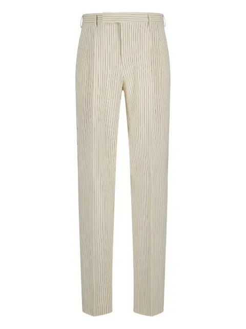 PT Torino pinstripe pleated trousers Neutrals COAFX9ZB0FWDZI55