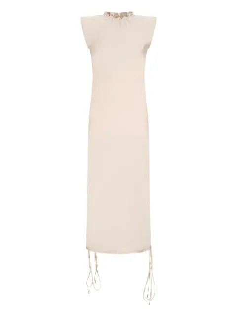 The Attico drawstring-neck midi dress Pink 242WCM98E093