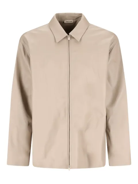Fear Of God zip-front leather jacket Neutrals FGE30216LTH